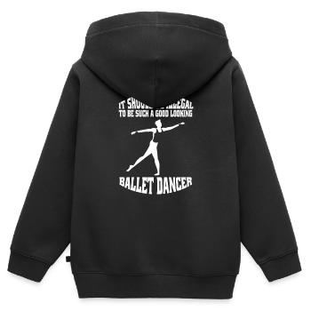 Ballet Gift Dance Dancer Ballerina Dance Class - Kids Premium Organic Zip-up Hoodie - black - Back - AI Model Kid Male (0cm)