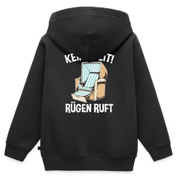Ostsee Rügen - Kinder Premium Organic Zip Hoodie - Schwarz - Hinten - AI Model Kid Male (0cm)