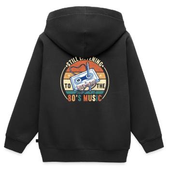 90s 90s 90s Party - Kids Premium Organic Zip-up Hoodie - black - Back - AI Model Kid Male (0cm)