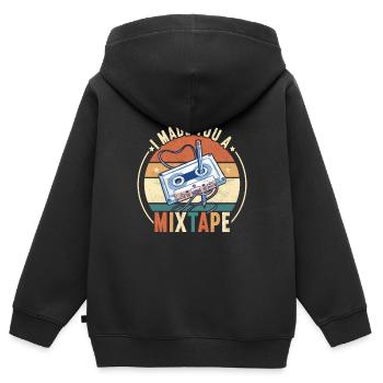 90s 90s 90s Party - Kids Premium Organic Zip-up Hoodie - black - Back - AI Model Kid Male (0cm)