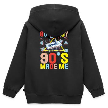 90s 90s 90s Party - Kids Premium Organic Zip-up Hoodie - black - Back - AI Model Kid Male (0cm)