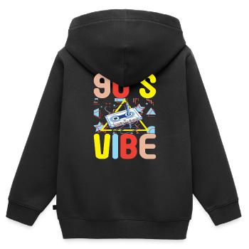90s 90s 90s Party - Kids Premium Organic Zip-up Hoodie - black - Back - AI Model Kid Male (0cm)