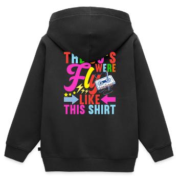 90s 90s 90s Party - Kids Premium Organic Zip-up Hoodie - black - Back - AI Model Kid Male (0cm)