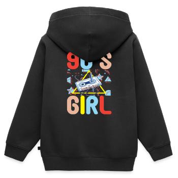 90s 90s 90s Party - Kids Premium Organic Zip-up Hoodie - black - Back - AI Model Kid Male (0cm)