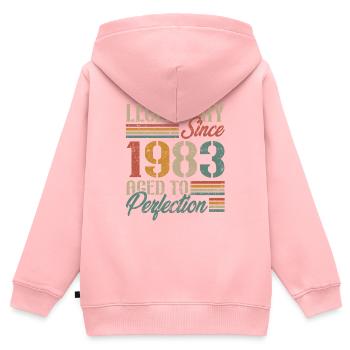 Vintage 1983 Retro Geburtstagsgeschenk - Kinder Premium Organic Zip Hoodie - Rosa - Hinten - AI Model Kid Female (0cm)