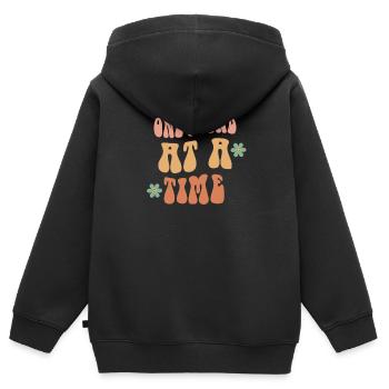 One Pound At A Time - Bariatric Surgery - Kids Premium Organic Zip-up Hoodie - black - Back - AI Model Kid Male (0cm)