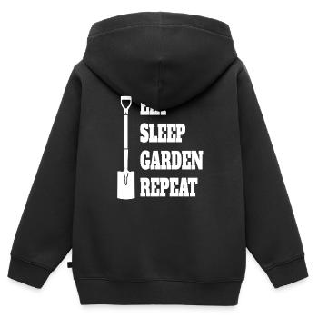 Gärtner Obstgarten Garten Geschenk Hobbygärtner - Kinder Premium Organic Zip Hoodie - Schwarz - Hinten - AI Model Kid Male (0cm)