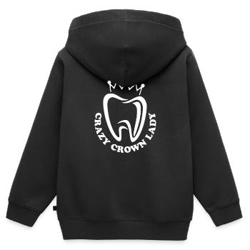 Technicien de laboratoire dentaire Technicien dentaire - Sweat Premium à capuche zippé enfant bio - noir - Dos - AI Model Kid Male (0cm)