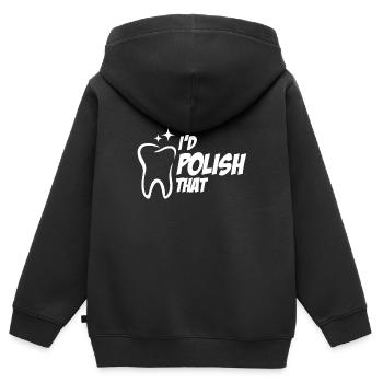 Technicien de laboratoire dentaire Technicien dentaire - Sweat Premium à capuche zippé enfant bio - noir - Dos - AI Model Kid Male (0cm)