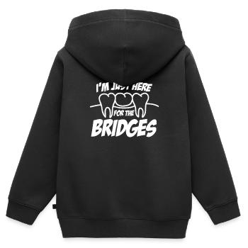 Technicien de laboratoire dentaire Technicien dentaire - Sweat Premium à capuche zippé enfant bio - noir - Dos - AI Model Kid Male (0cm)