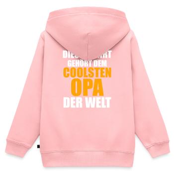 Großvater Großpapa Opi Opa - Kinder Premium Organic Zip Hoodie - Rosa - Hinten - AI Model Kid Female (0cm)