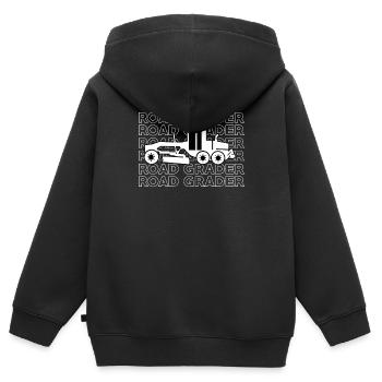 Grader T-Shirt - Sweat Premium à capuche zippé enfant bio - noir - Dos - AI Model Kid Male (0cm)
