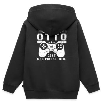 Otto Gaming Konsole PC Gamer Geschenk - Kinder Premium Organic Zip Hoodie - Schwarz - Hinten - AI Model Kid Male (0cm)