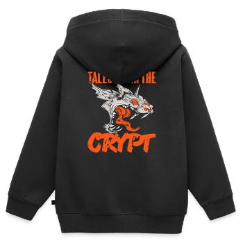 Contes de la crypte Rétro Vintage Halloween Demon - Sweat Premium à capuche zippé enfant bio - noir - Dos - AI Model Kid Male (0cm)