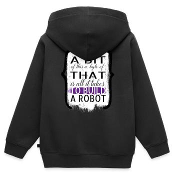 birthday present idea artificial present idea - Kids Premium Organic Zip-up Hoodie - black - Back - AI Model Kid Male (0cm)