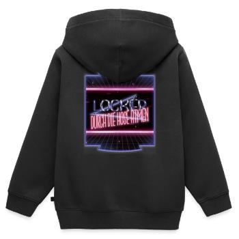 bday spruch geburtstag geburtstagsgeschenkidee - Kinder Premium Organic Zip Hoodie - Schwarz - Hinten - AI Model Kid Male (0cm)