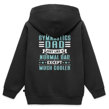 Acrobat Gymnast Gymnastics Gymnastics Tumbling - Kids Premium Organic Zip-up Hoodie - black - Back - AI Model Kid Male (0cm)