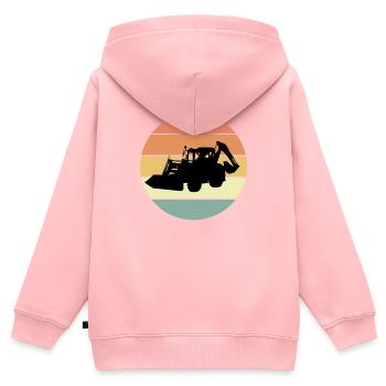Excavator Tractor T-Shirt - Kids Premium Organic Zip-up Hoodie - rose - Back - AI Model Kid Female (0cm)