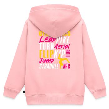 Acrobat Gymnastics Gymnastics Tumbling - Kids Premium Organic Zip-up Hoodie - rose - Back - AI Model Kid Female (0cm)