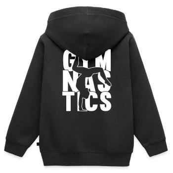 Acrobat Gymnastique Gymnastique Tumbling - Sweat Premium à capuche zippé enfant bio - noir - Dos - AI Model Kid Male (0cm)