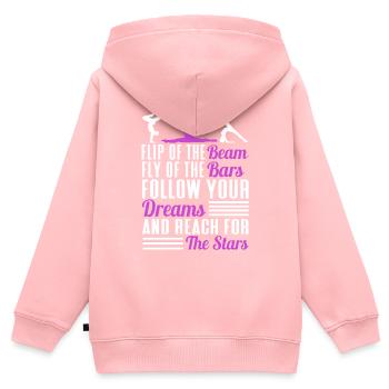 Acrobat Gymnastics Gymnastics Tumbling - Kids Premium Organic Zip-up Hoodie - rose - Back - AI Model Kid Female (0cm)