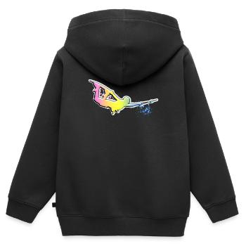 Wakeboard, Wassersport, Wakeboarder, Wasserski - Kinder Premium Organic Zip Hoodie - Schwarz - Hinten - AI Model Kid Male (0cm)