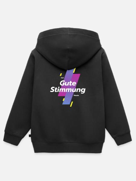 gute stimmung - Kinder Premium Organic Zip Hoodie - Schwarz