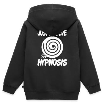 Croyez simplement en l’hypnose Conceptions impressionnantes d’hypnotisme - Sweat Premium à capuche zippé enfant bio - noir - Dos - AI Model Kid Male (0cm)
