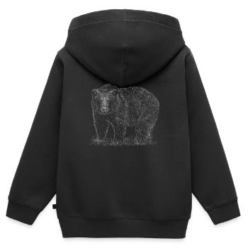 Bear Grizzly Bear Brown Bear Bear - Kids Premium Organic Zip-up Hoodie - black - Back - AI Model Kid Male (0cm)
