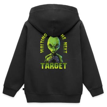 Lustiges Alien Spruch Area 51 Roswell und UFO - Kinder Premium Organic Zip Hoodie - Schwarz - Hinten - AI Model Kid Male (0cm)