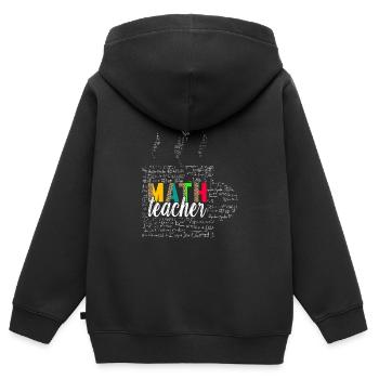 Mathe Mathelehrer - Kinder Premium Organic Zip Hoodie - Schwarz - Hinten - AI Model Kid Male (0cm)