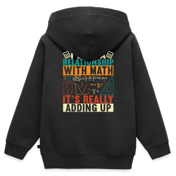 Mathe Mathelehrer - Kinder Premium Organic Zip Hoodie - Schwarz - Hinten - AI Model Kid Male (0cm)
