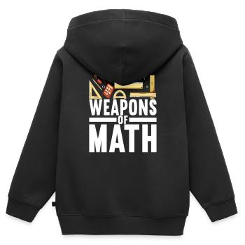 Mathe Mathelehrer - Kinder Premium Organic Zip Hoodie - Schwarz - Hinten - AI Model Kid Male (0cm)