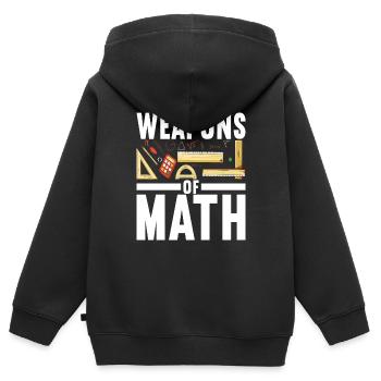 Mathe Mathelehrer - Kinder Premium Organic Zip Hoodie - Schwarz - Hinten - AI Model Kid Male (0cm)