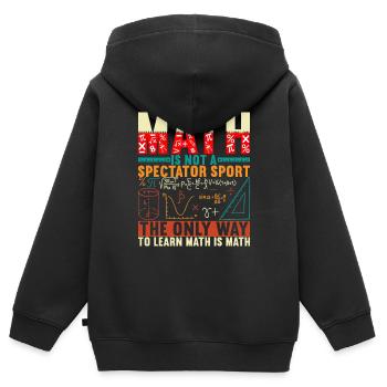 Mathe Mathelehrer - Kinder Premium Organic Zip Hoodie - Schwarz - Hinten - AI Model Kid Male (0cm)