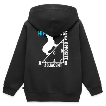 Mathe Mathelehrer - Kinder Premium Organic Zip Hoodie - Schwarz - Hinten - AI Model Kid Male (0cm)