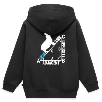 Mathe Mathelehrer - Kinder Premium Organic Zip Hoodie - Schwarz - Hinten - AI Model Kid Male (0cm)