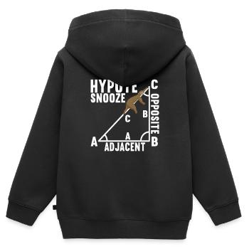 Mathe Mathelehrer - Kinder Premium Organic Zip Hoodie - Schwarz - Hinten - AI Model Kid Male (0cm)