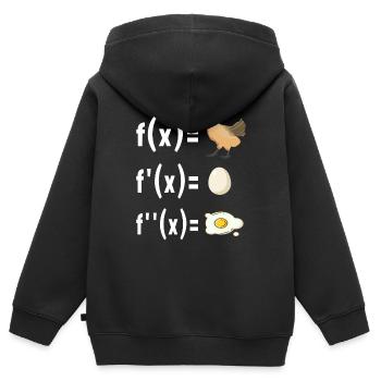 Mathe Mathelehrer - Kinder Premium Organic Zip Hoodie - Schwarz - Hinten - AI Model Kid Male (0cm)