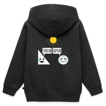 Mathe Mathelehrer - Kinder Premium Organic Zip Hoodie - Schwarz - Hinten - AI Model Kid Male (0cm)