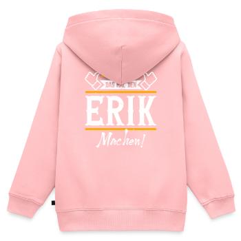 Erik Geschenkidee Geschenk Geburtstag - Kinder Premium Organic Zip Hoodie - Rosa - Hinten - AI Model Kid Female (0cm)