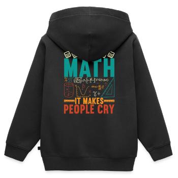 Mathe Mathelehrer - Kinder Premium Organic Zip Hoodie - Schwarz - Hinten - AI Model Kid Male (0cm)