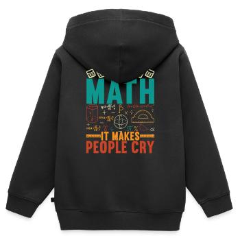 Mathe Mathelehrer - Kinder Premium Organic Zip Hoodie - Schwarz - Hinten - AI Model Kid Male (0cm)