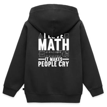 Mathe Mathelehrer - Kinder Premium Organic Zip Hoodie - Schwarz - Hinten - AI Model Kid Male (0cm)