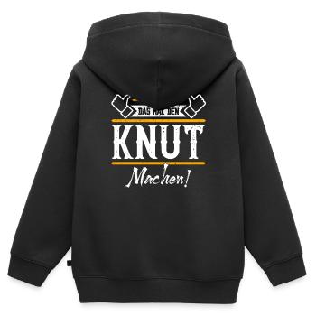 Knut Geschenkidee Geschenk Geburtstag - Kinder Premium Organic Zip Hoodie - Schwarz - Hinten - AI Model Kid Male (0cm)