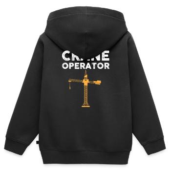 Crane operator - Kids Premium Organic Zip-up Hoodie - black - Back - AI Model Kid Male (0cm)