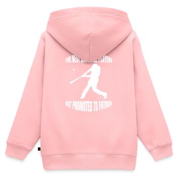 Baseball Vater Baseballspiel Baseballliebhaber Dad - Kinder Premium Organic Zip Hoodie - Rosa - Hinten - AI Model Kid Female (0cm)