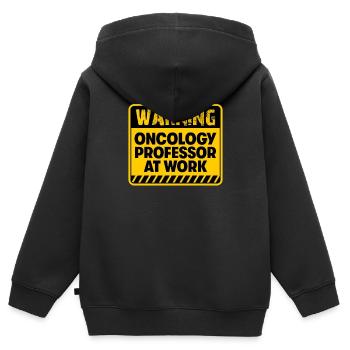 Onkologie-Professor bei der Arbeit - Kinder Premium Organic Zip Hoodie - Schwarz - Hinten - AI Model Kid Male (0cm)