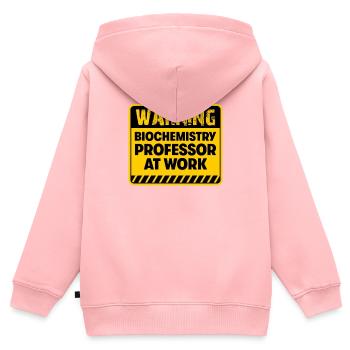 Biochemie-Professor bei der Arbeit - Kinder Premium Organic Zip Hoodie - Rosa - Hinten - AI Model Kid Female (0cm)