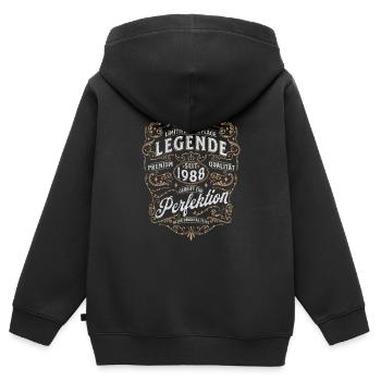 Geburtstag 35. Geburtstag Frau Mann 1988 Lustig - Kinder Premium Organic Zip Hoodie - Schwarz - Hinten - AI Model Kid Male (0cm)